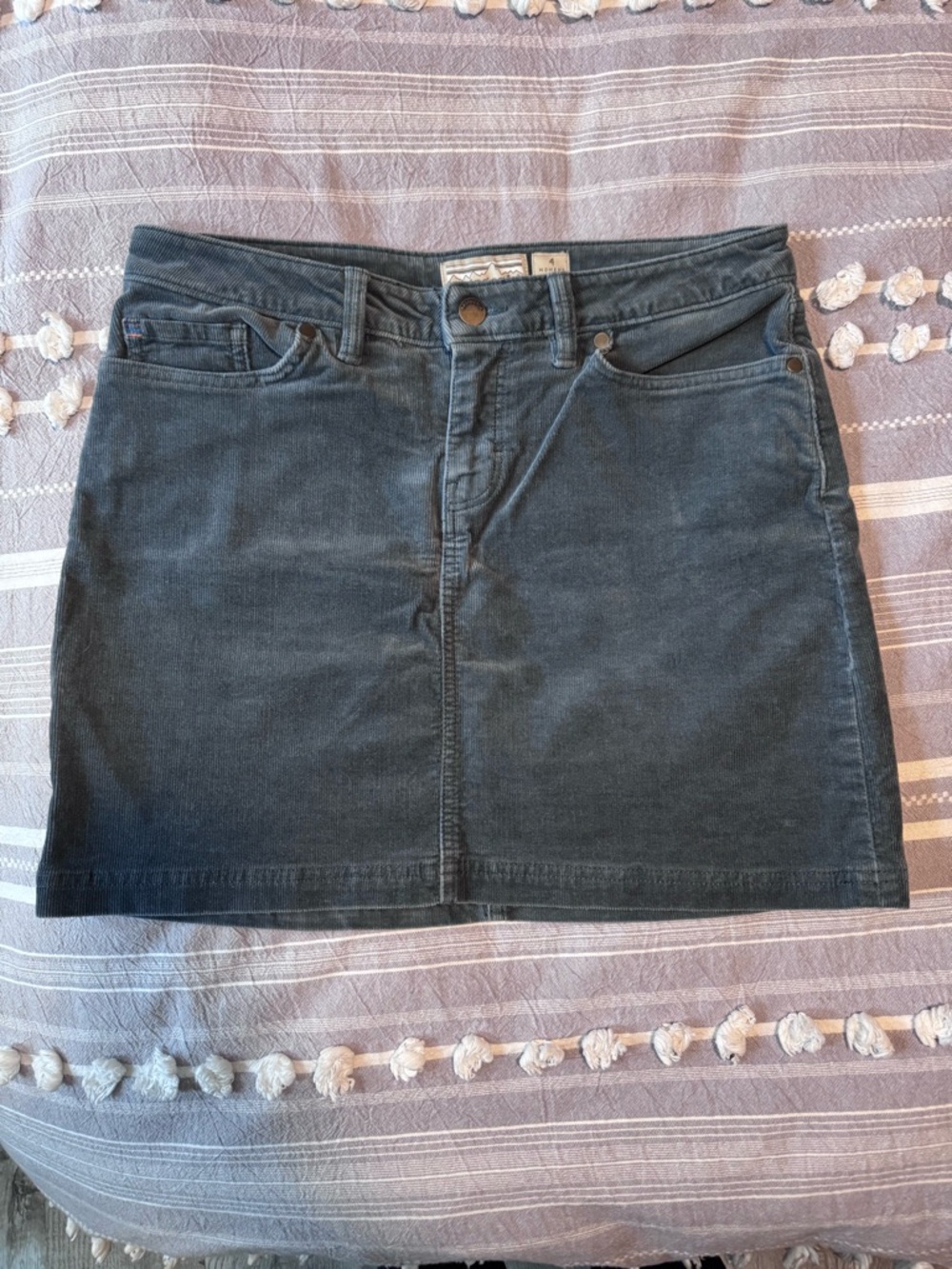 Women's Patagonia Corduroy Blue Grey Mini Skirt